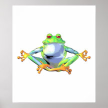 Meditating Frog Print