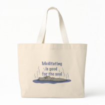 Meditating Hippopotamus bags