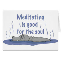 Meditating Hippopotamus cards