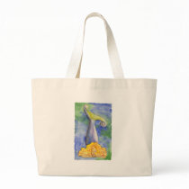 Meditating Mellow Mermaid Canvas Bags