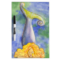 Meditating Mellow Mermaid Dry Erase Boards