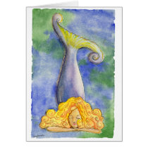 Meditating Mellow Mermaid Greeting Card