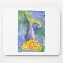 Meditating Mellow Mermaid Mousepads