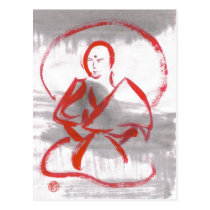 Meditating Shaolin Monk Postcard postcards