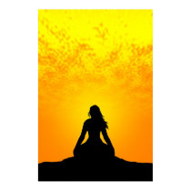 Meditating woman posters by zipper Meditating woman posters