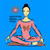 MEDITATION BRINGS PEACE t-shirts