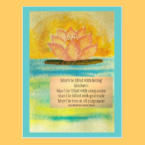 Meditation Card/ Buddhist Metta prayer postcards