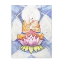 Meditation Lotus Post Card