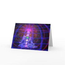 Meditation Man Greeting Card - 5x7 by liquidbuddha Meditation Man Greeting Card - 5x7