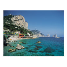 Mediterranean Sea Coast Beach of Italy Postcard