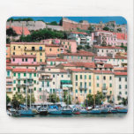 Mediterranean Sea Coast Italy Village and Harbor Mouse Pad