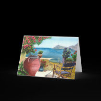 Mediterranean view Card