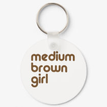 Medium Brown Girl keychains