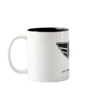 Medium ceramic mug with blue MCR logo mug