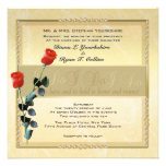 Medium Champagne & Red Roses Invitation