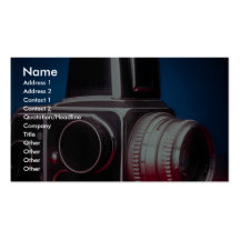 Medium format camera professional photographers business card templates