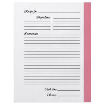 Medium Pink 2-sided Recipe Pages Full Color Flyer