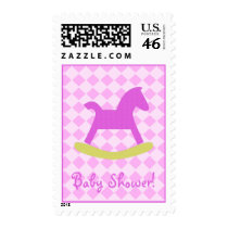 Medium Size Baby Shower Postage Stamp