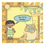 Medium Skin Boy Summer Lemonade Birthday Invite