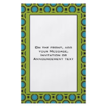 medium turquoise green circles personalized flyer