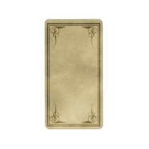 Medium Vertical Fancy Corners Apothecary Label