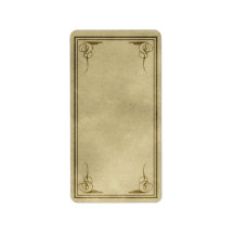 Medium Vertical Fancy Corners Apothecary Label