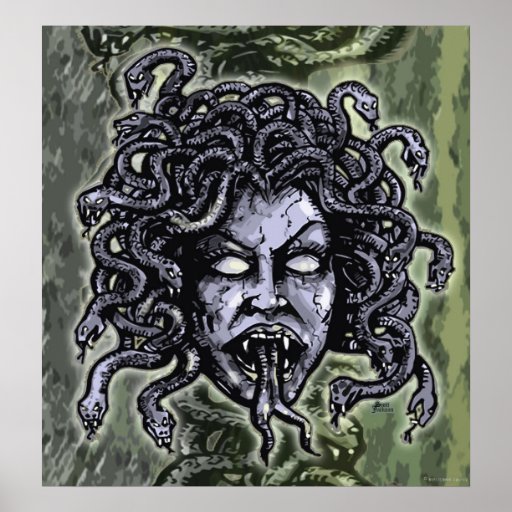 Medusa Gorgon Poster Zazzle 
