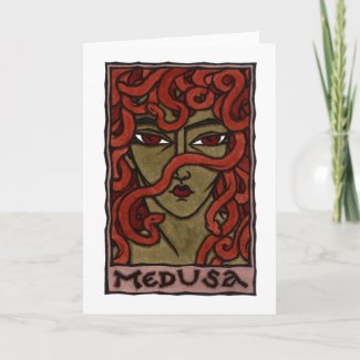Medusa Greeting Card card