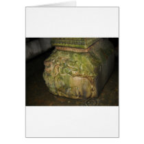 Medusa Head Sculptures Basilica Cistern Istanbul Greeting Cards