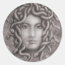 Medusa Round Sticker