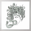 medusa snake lady vector illustration
