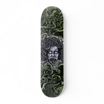 Medusa snakes of horror skate decks