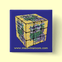 Medwin Cubed Button by medwinsroom Medwin Cubed Button
