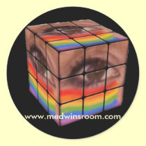 Medwin Rainbow Cube Sticker stickers