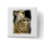 Meerkat and Pup in Oil, jagged edge Pins