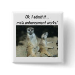 Meerkat Humor Pinback Button