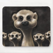 Meerkat illustration mouse mat mousepads