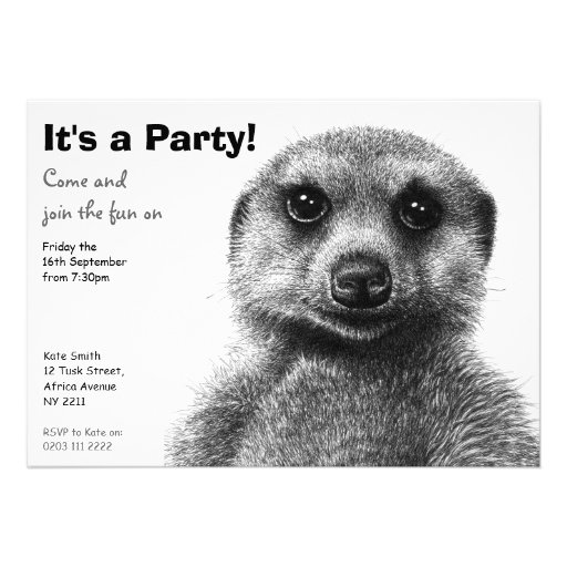 Meerkat Party Invitation