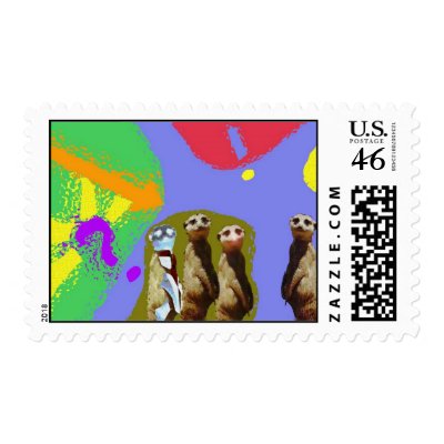 Meerkat Party Stamp by aestheticchaos