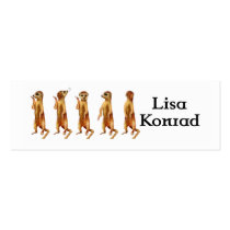 Meerkat profile Card business cards by LisaKonrad Meerkat profile Card business cards