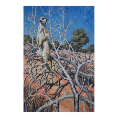 Meerkat sentinel - Art print by Dafila_Scott