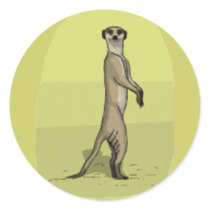 MEERKAT ROUND STICKERS