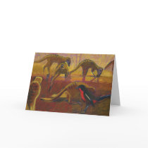 Meerkats and shrike - Card