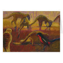Meerkats and shrike - Card