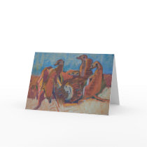 Meerkats at sunset - Art Card by Dafila_Scott Meerkats at sunset - Art Card