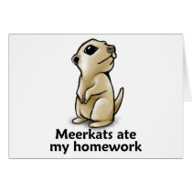 Meerkats ate my homework card