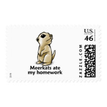 Meerkats ate my homework postage stamp