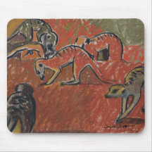 Meerkats foraging - Art mousepad