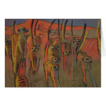 Meerkats war-dancing - Art card