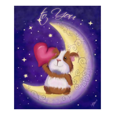 Meerschweinchen mit Herz Poster by Dirtybunny